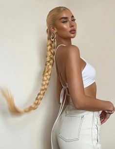 Coada Impletita New Style Blond Inchis