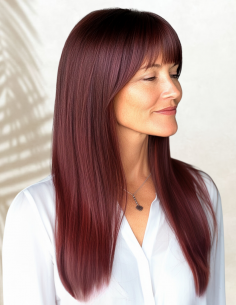 Peruca LISA Roscat Visiniu