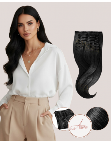 Extensii Clip On   Amora Negru Intens 1