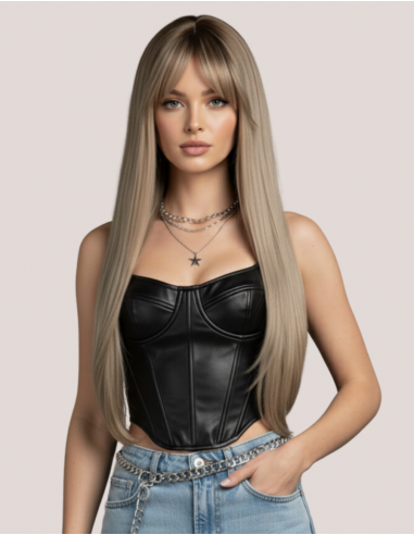 Peruca Naturală LUNA Blond Platinat Bej