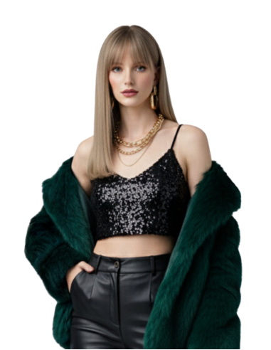 Peruca Naturala SANDIE Blond Inchis...