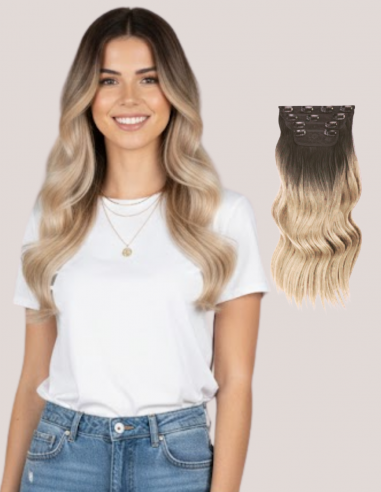Extensii Clip On Ondulat Ombre Saten...