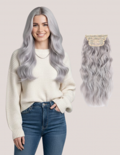 Extensii Clip On Ondulat Gray