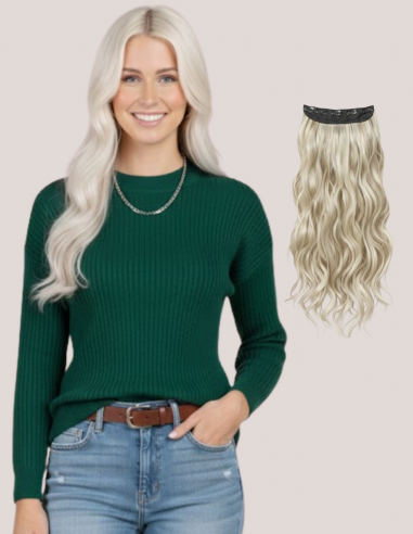 Tresă Ondulată Blond Rece Perlat