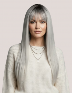 Peruca ADANIA Blond Cenusiu