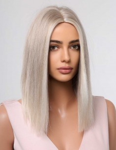 Peruca Naturala CYBILL Balayage White Blonde/ Ash Blonde 2